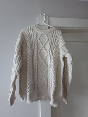 Cozy Cable Knit Cream Sweater